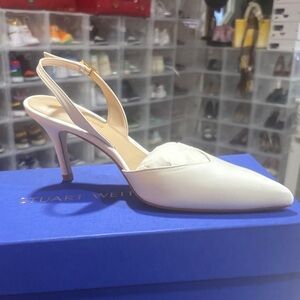 Stuart Weitzman Cream Slingback Heels